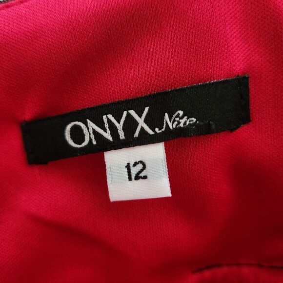 Onyx Nite Womens VINTAGE Party V-Neck Sleeveless Dress Size 12 NWT - Picture 8 of 11